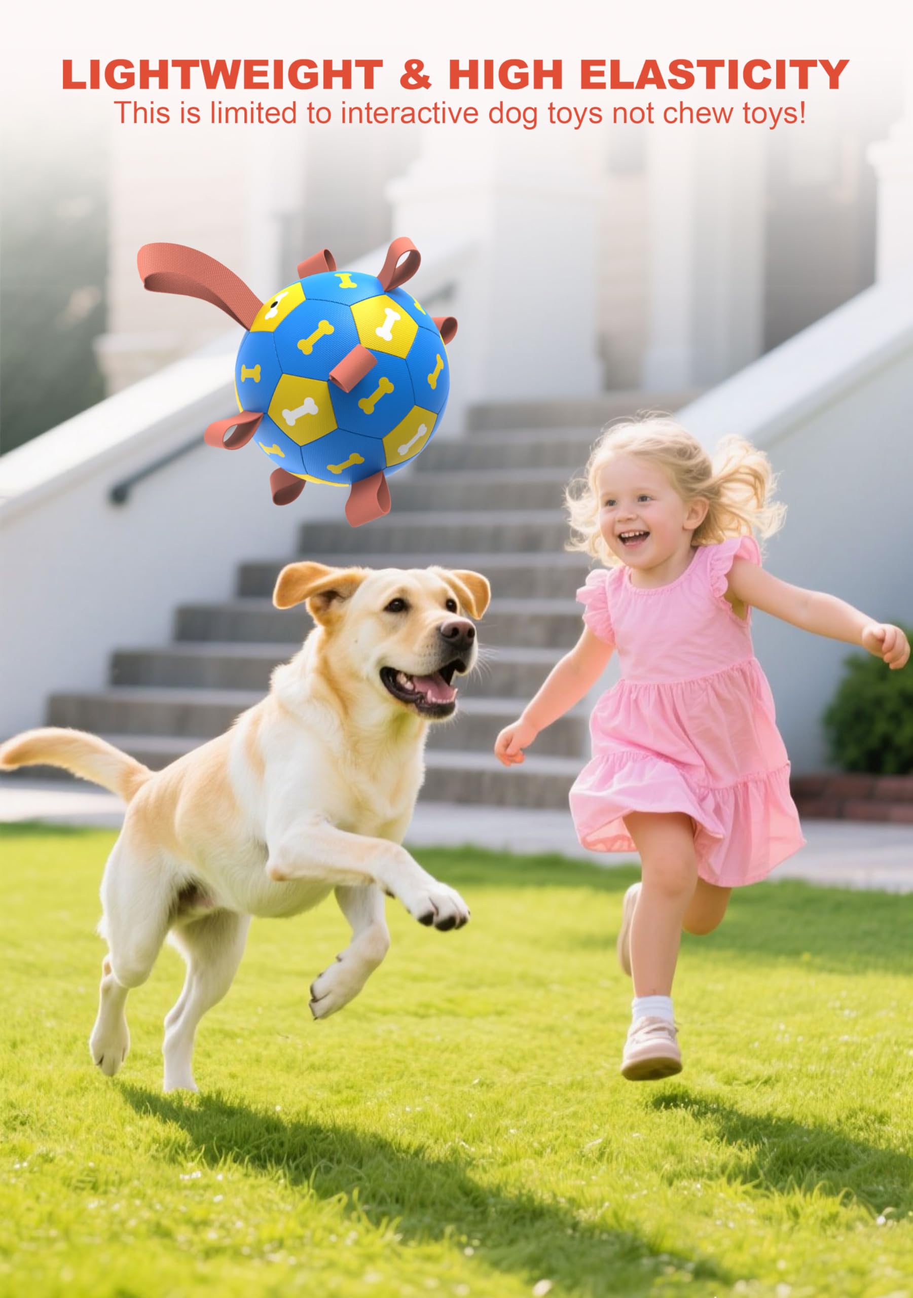 Amasiver World Cup-inspired dog ball toy offers robust play for medium to large dogs.