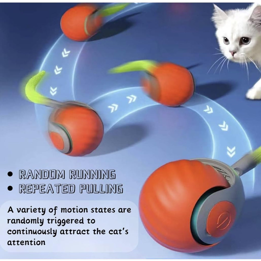 AMATFFUG Speediest Tail 2.0 cat toy ball quick-charging for longer sessions