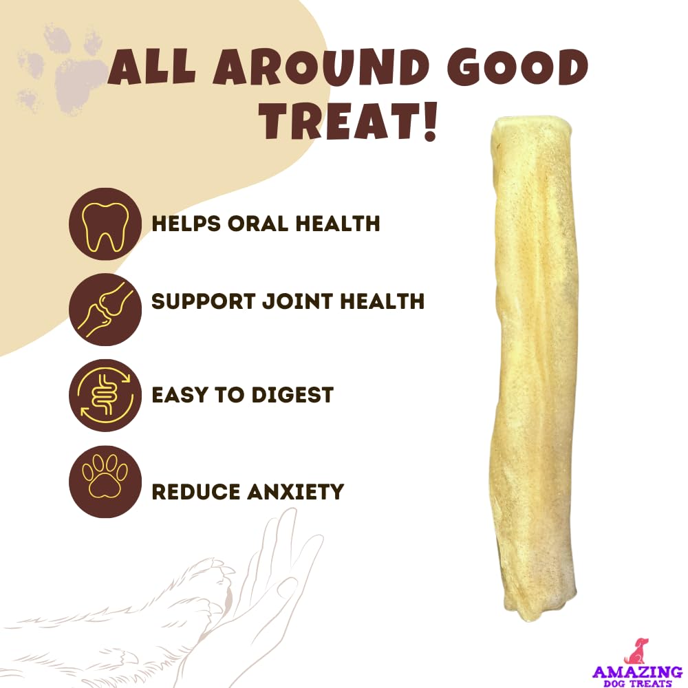 Amazing Dog Treats beef cheek roll closeup demonstrates lean protein and chew longevity.