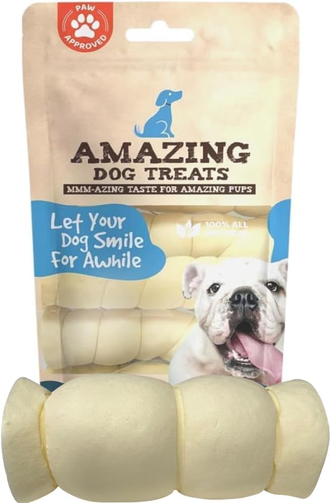 Amazing Dog Treats beef cheek rolls mega thick 5-6 inch for long-lasting power chewing