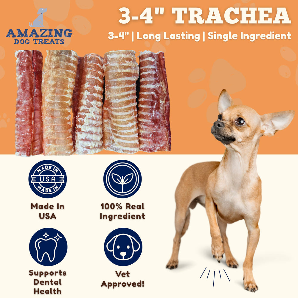 Amazing Dog Treats beef trachea rings closeup 1—single-ingredient natural treat for rewards.