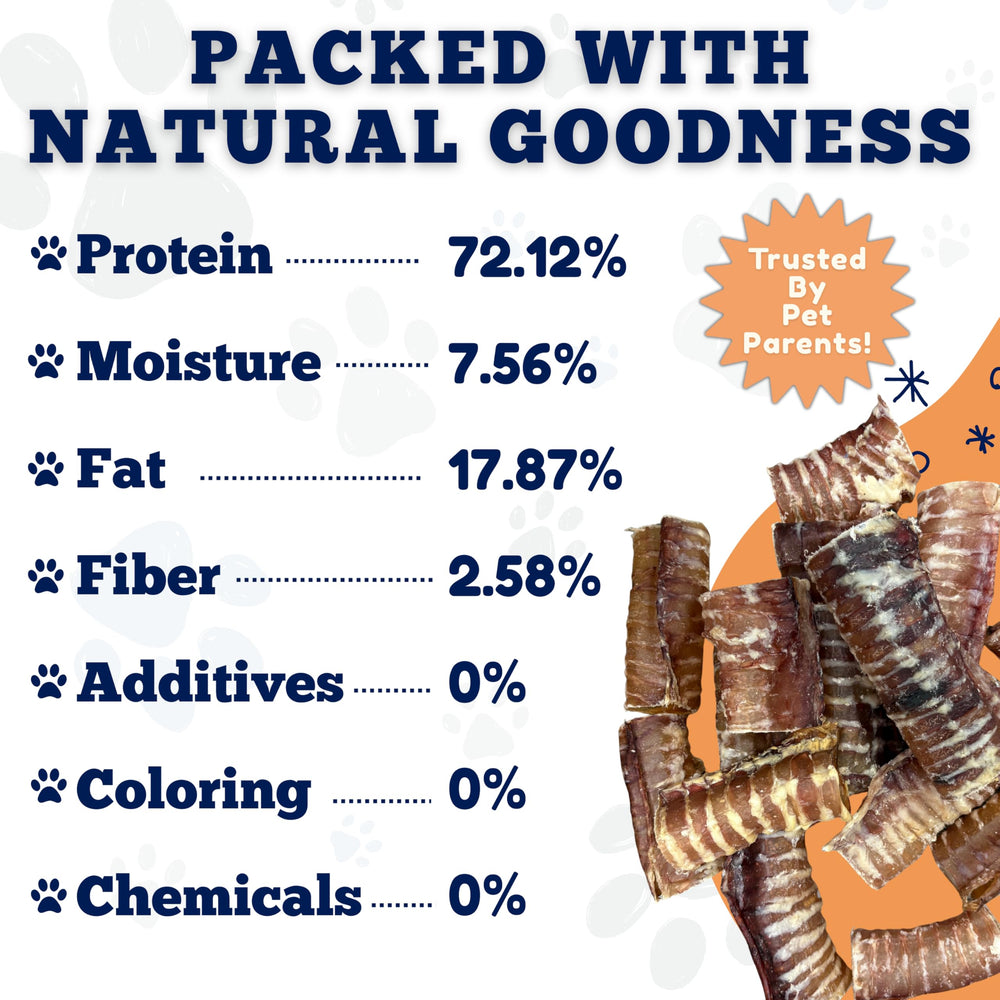 Amazing Dog Treats free-range cattle ingredients highlighted on label.