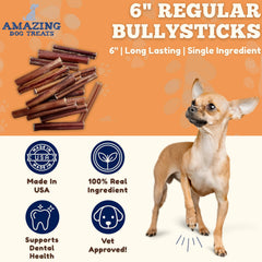 Amazing Dog Treats medium-size bully sticks ideal for mid-sized dogs and training rewards