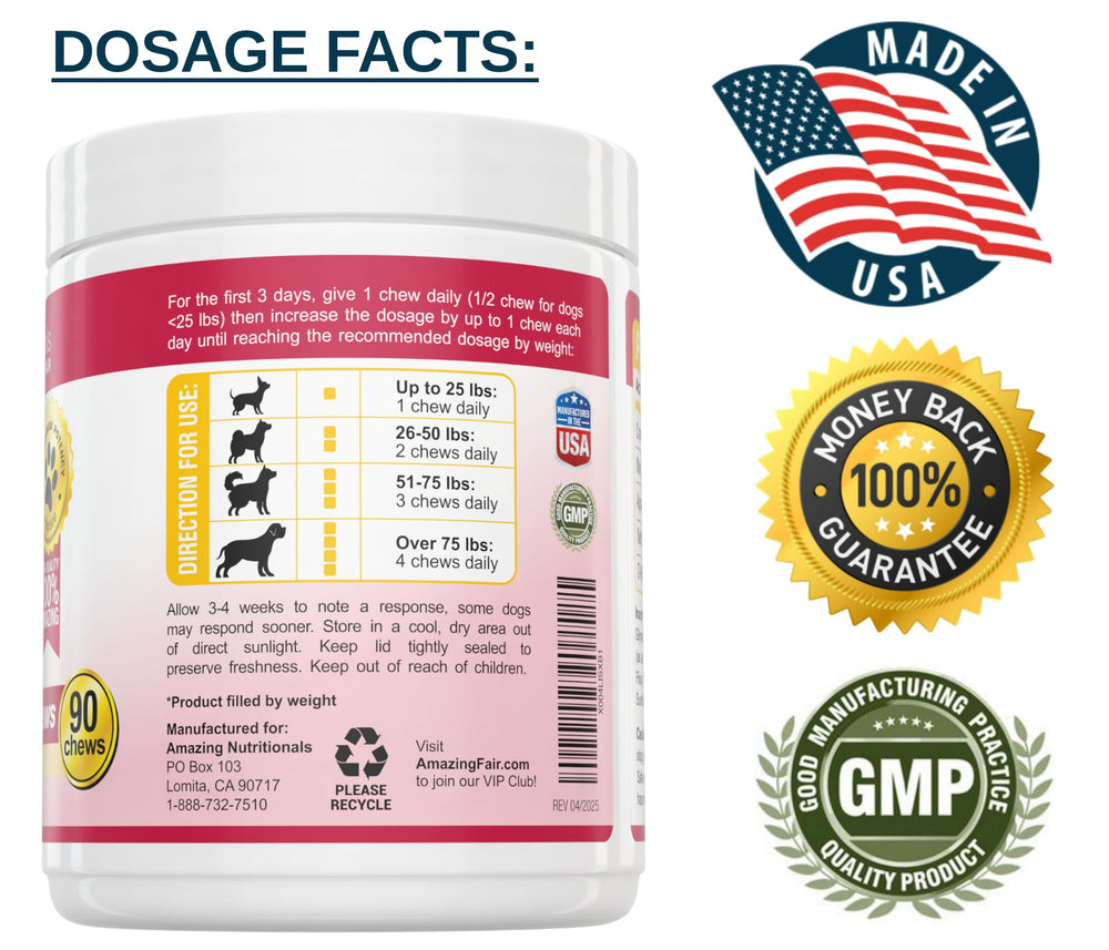 Amazing Nutritionals Cranberry for Dogs urinary-support chews offer ongoing bladder support