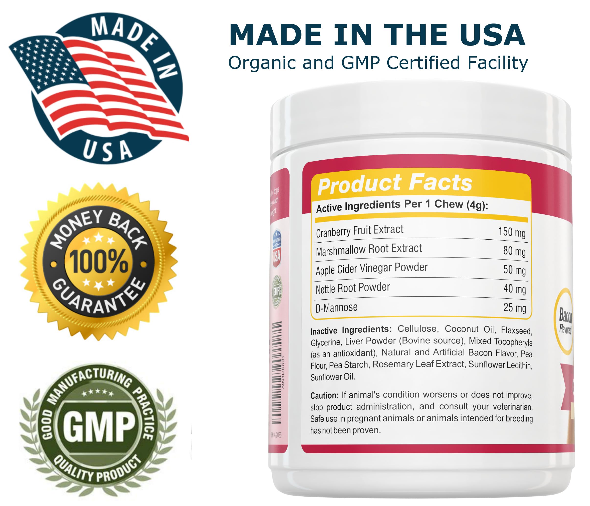Amazing Nutritionals Cranberry for Dogs USA-made chews emphasize quality and safety