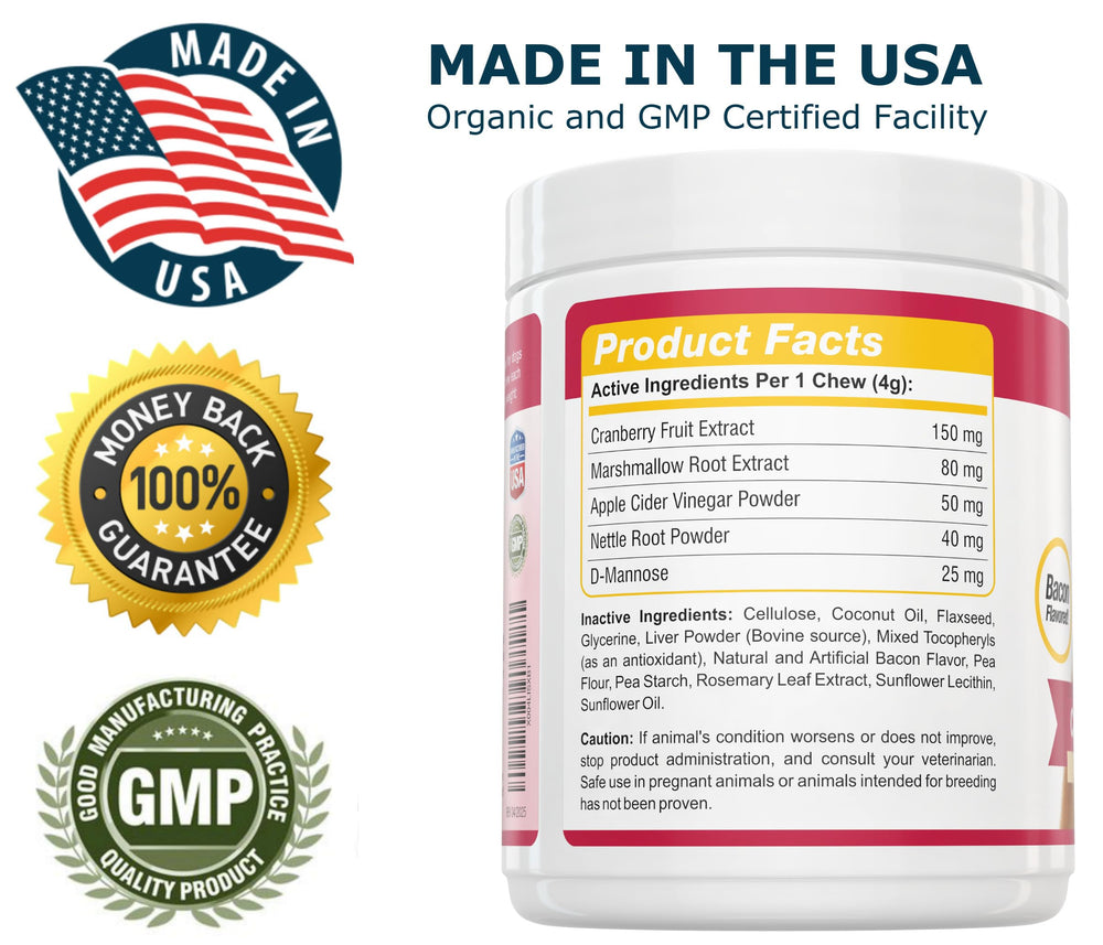 Amazing Nutritionals Cranberry for Dogs USA-made chews emphasize quality and safety