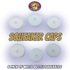 Amazing Pet Products squeaker caps pack closeup for bottle shaggies enables quick toy refresh and extended play.