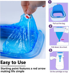 AMAZINK 8-month supply of cat litter refills displayed for extended freshness