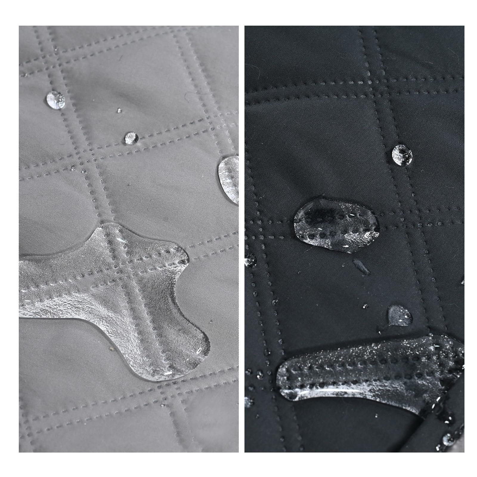 Amazon Basics fabric close-up illustrating durable recycled polyester texture and easy-clean potential