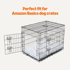 Amazon Basics anti-slip bottom keeps the bed in place on slick floors.