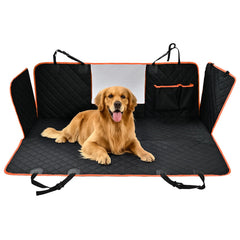 Amazon Basics dog car seat cover with nonslip backing anchors the seat for steadier trips