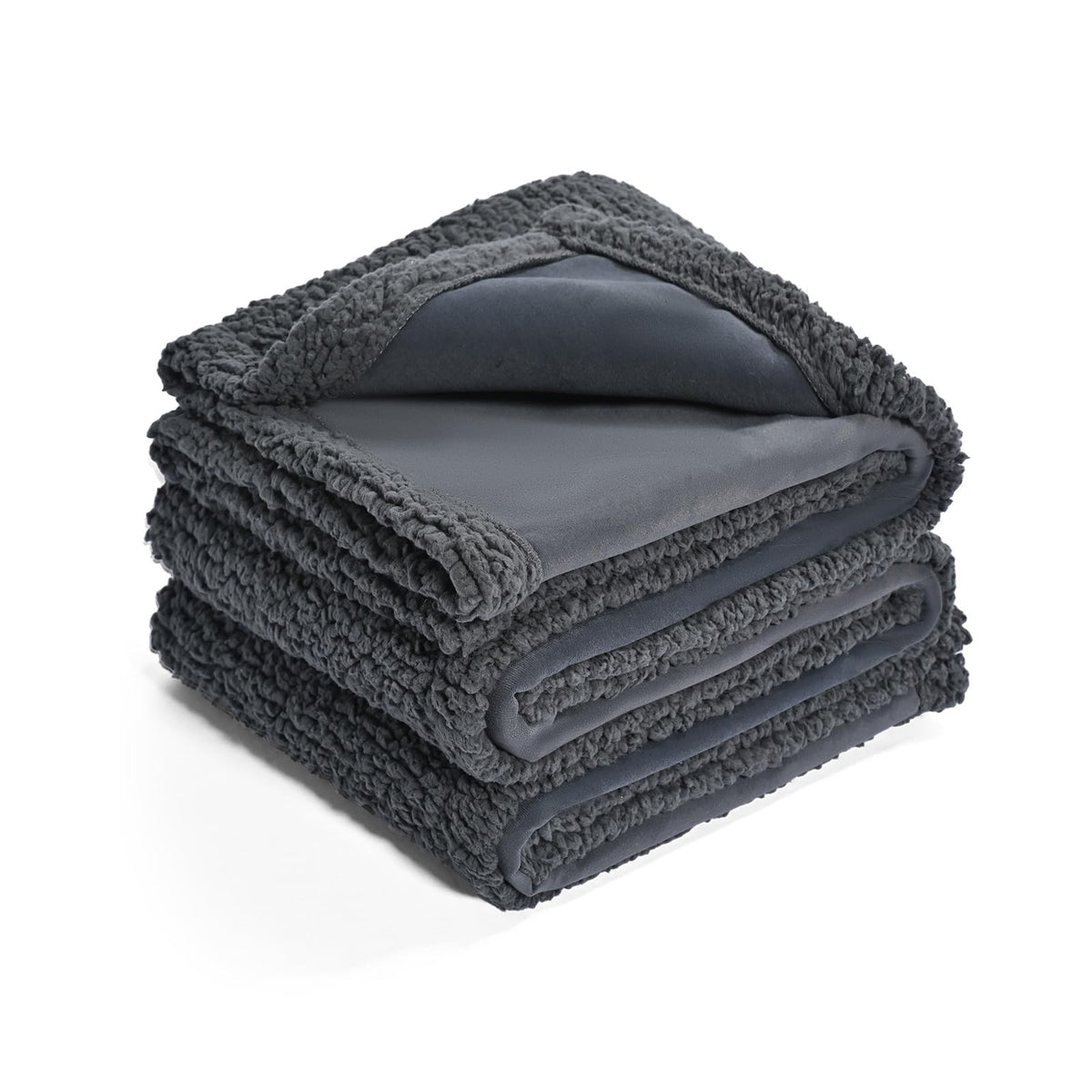 Amazon Basics pet blanket on sofa showing generous size for pets