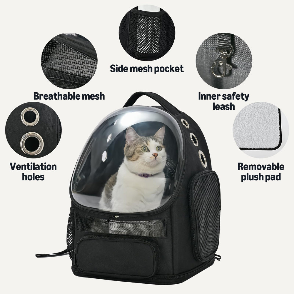 Amazon Basics pet carrier backpack detachable bubble window for compact storage
