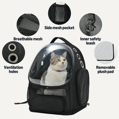 Amazon Basics pet carrier backpack detachable bubble window for compact storage