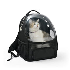 Amazon Basics pet carrier backpack full view for easy travel with small cats or dogs