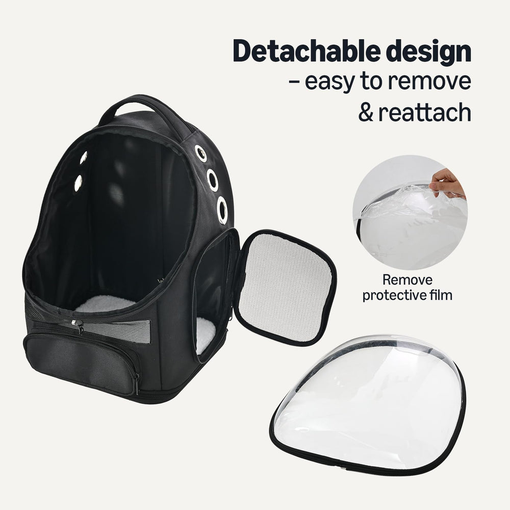 Amazon Basics pet carrier backpack non-slip bottom keeps it steady