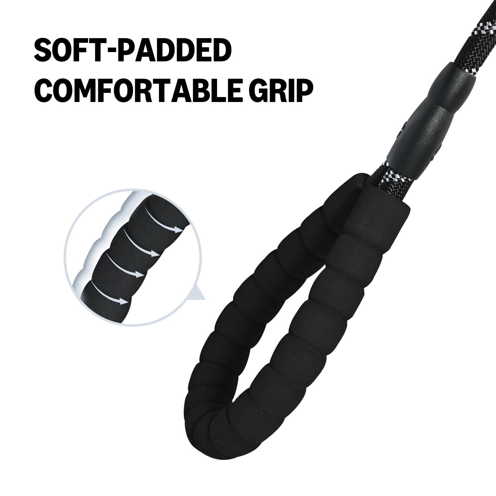 Amazon Basics round dog leash clasp closeup emphasizes secure durable clasp for reliability