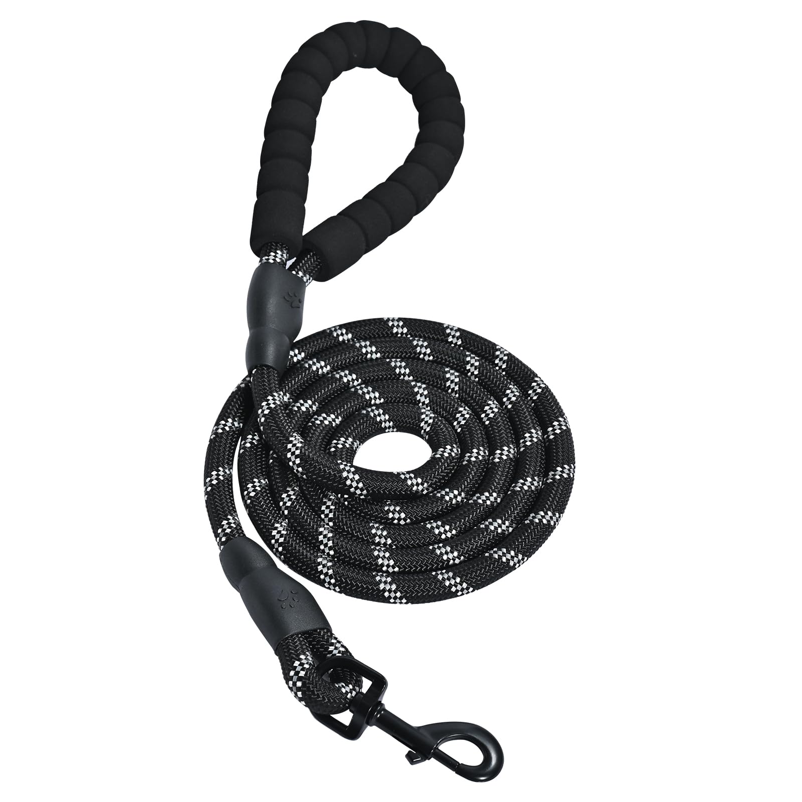 Amazon Basics round dog leash full view showing durable rope for everyday walks