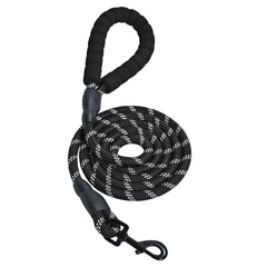 Amazon Basics round dog leash full view showing durable rope for everyday walks