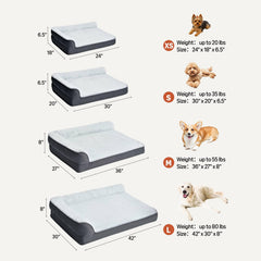 Amazon Basics dog bed foam cushion provides joint-friendly support.