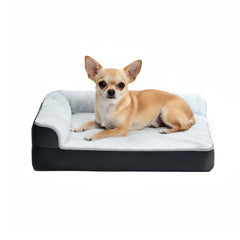 Amazon Basics Washable L-Shaped Dog Bed foam support for small dogs