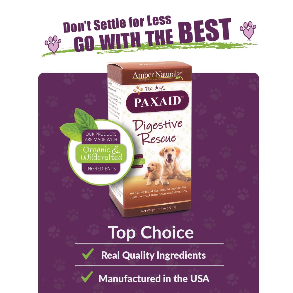 Amber NaturalZ Paxaid liquid formula with dosing tip emphasizing easy administration.