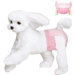 Ambreview disposable dog diaper female pull-up full-wrap for secure fit during activity.