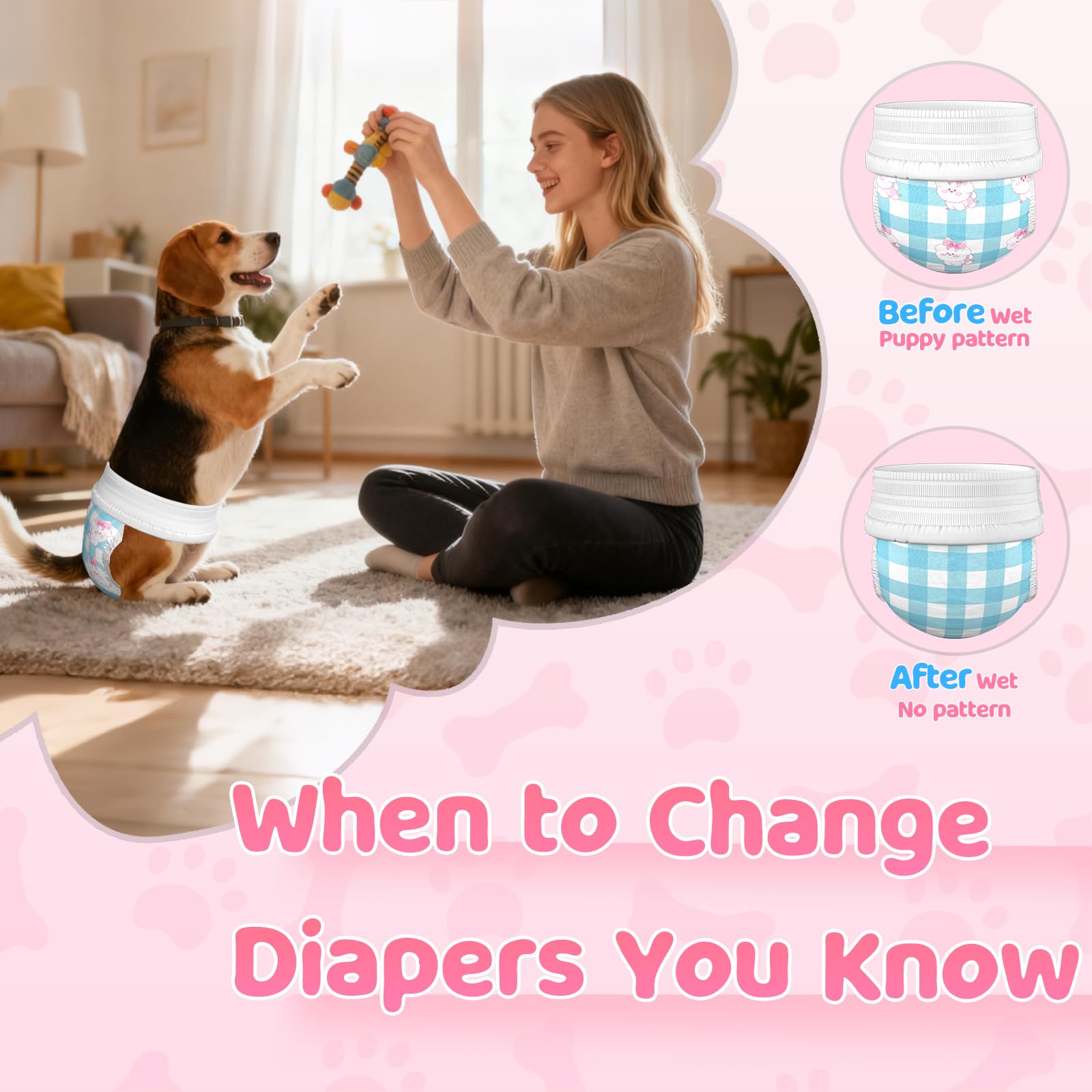 Ambreview Dog Diapers ideal for heat cycles and incontinence support