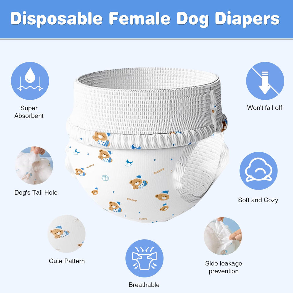 Ambreview dog diapers edge closeup illustrates leakage prevention design.