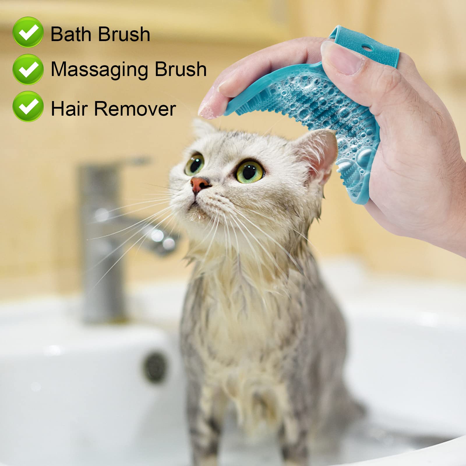 Ameami cat grooming washing bag durable porous design drains easily