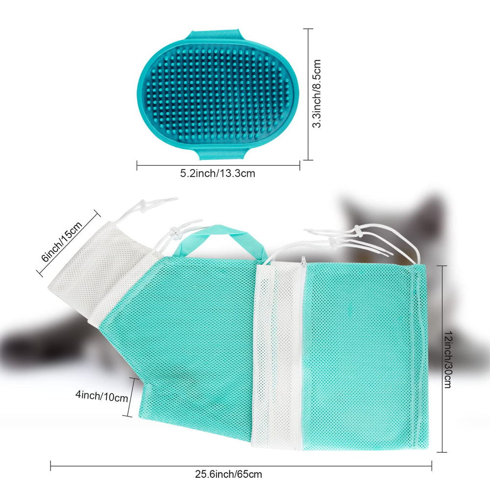Ameami grooming bag in use to simplify bath time for pets.