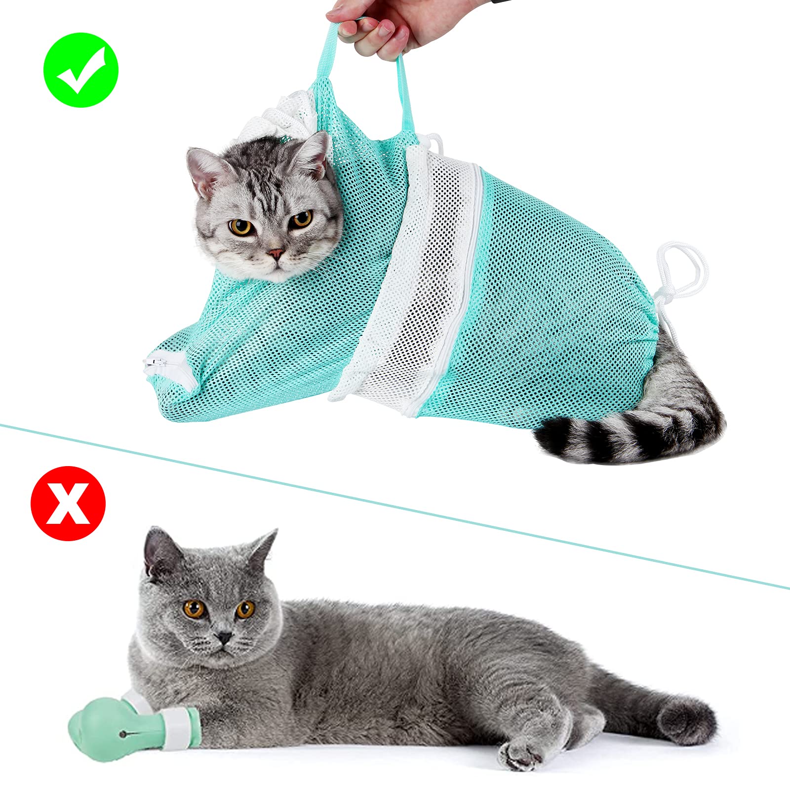 Ameami glitter cat nail caps add playful protection during grooming.