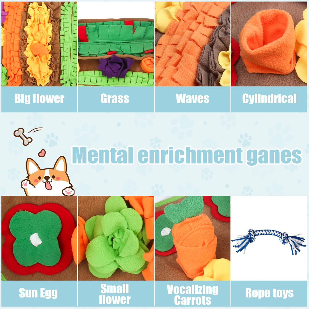 Ameami Snuffle Mat large-dog-32x20-non-slip-grippy-base illustrates secure training.