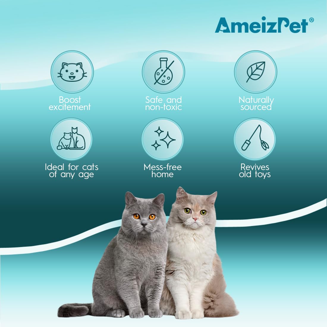 AmeizPet Catnip Spray 50 ml packaging for on-the-go enrichment