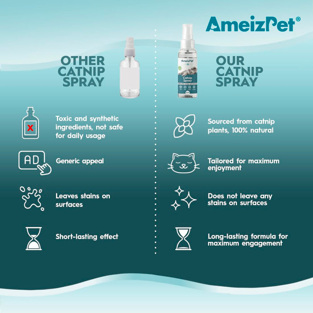 AmeizPet Catnip Spray in a playful scene with a cat during playtime