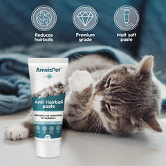 Close-up of AmeizPet hairball paste to highlight smooth texture for easy feeding.