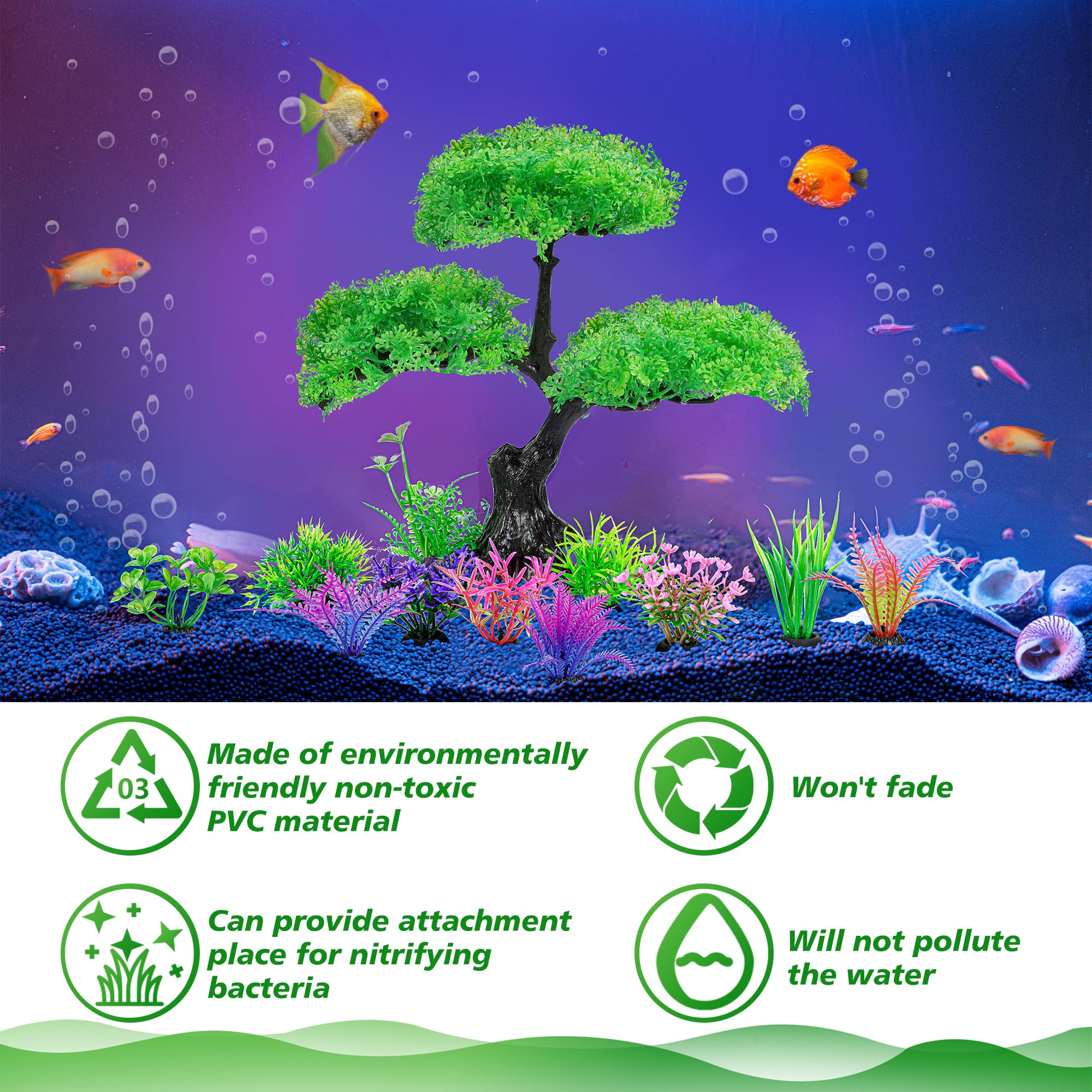 Ameliade aquarium betta tank decoration offers soft, safe hiding areas