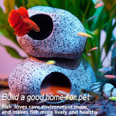 Ameliade aquarium cave natural-stone-look enhances visual appeal in any tank.