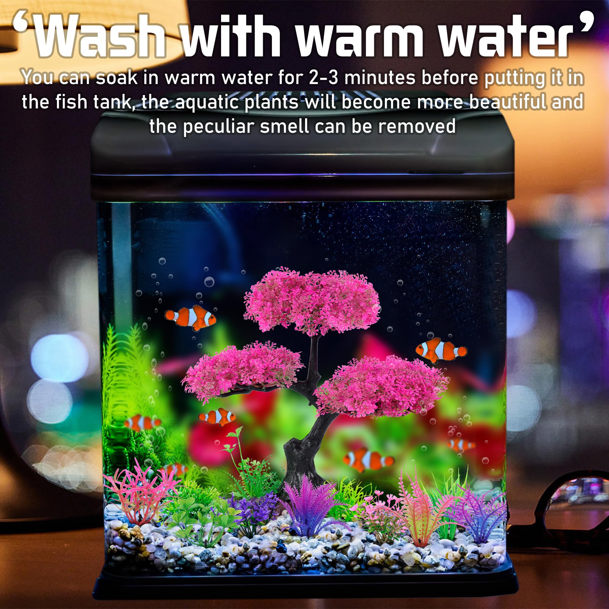 Ameliade PVC decor stays bright and resists fading in tanks.
