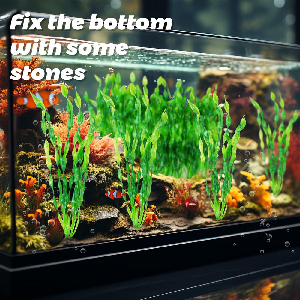 Ameliade seaweed decor 12in in-tank installed visually natural and durable.