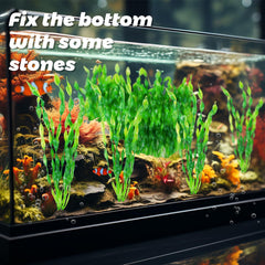 Ameliade seaweed decor 12in in-tank installed visually natural and durable.