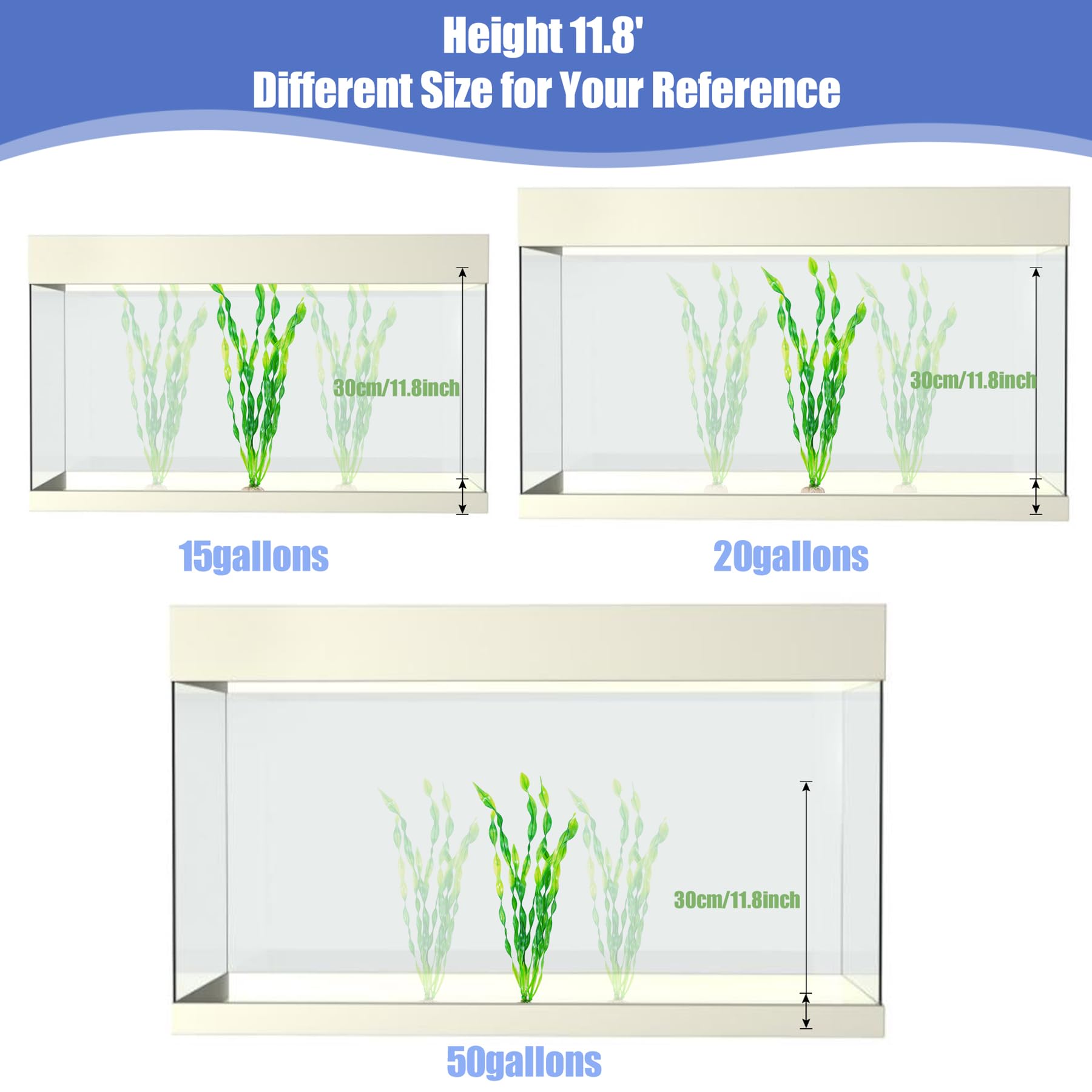 Ameliade 12in seaweed decor packaging view shows easy-to-install pieces.