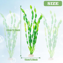 Ameliade seaweed decor 12in right view enhances tank scenery and fish comfort.