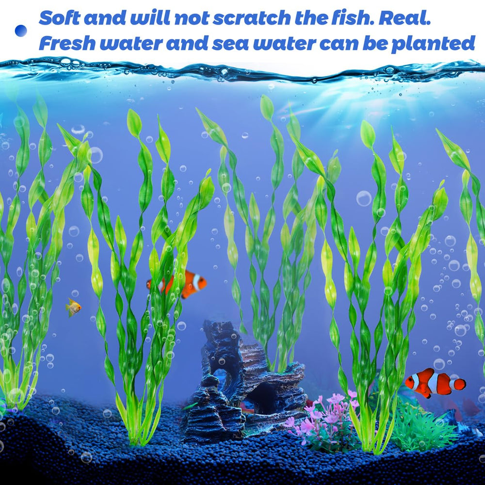 Ameliade 12in seaweed decor soft edges design reduces snag risk.