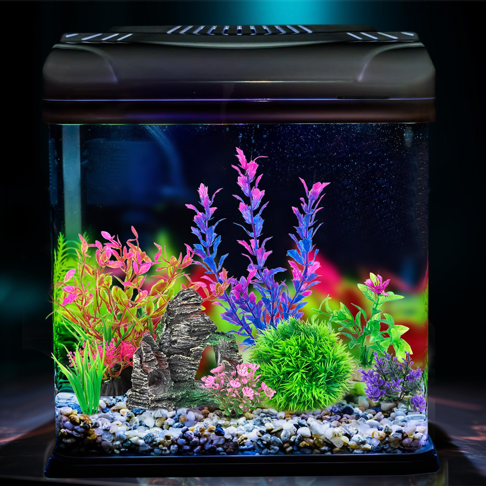 Ameliade aquarium set full-view showcases eight styles for flexible tank styling.