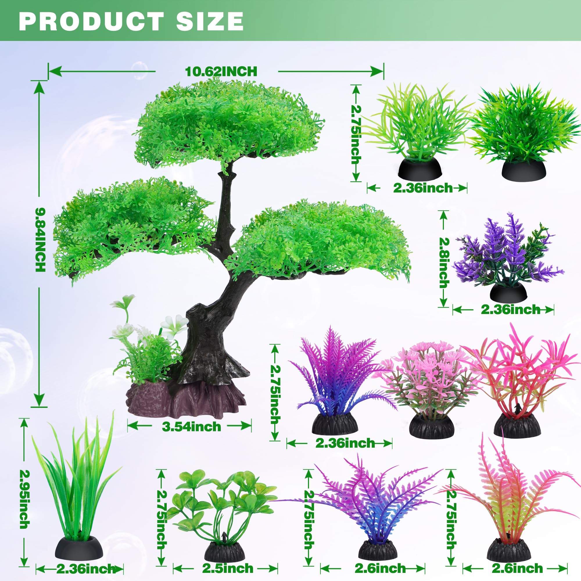 Ameliade aquarium tree decor branches add vertical interest and hiding spots