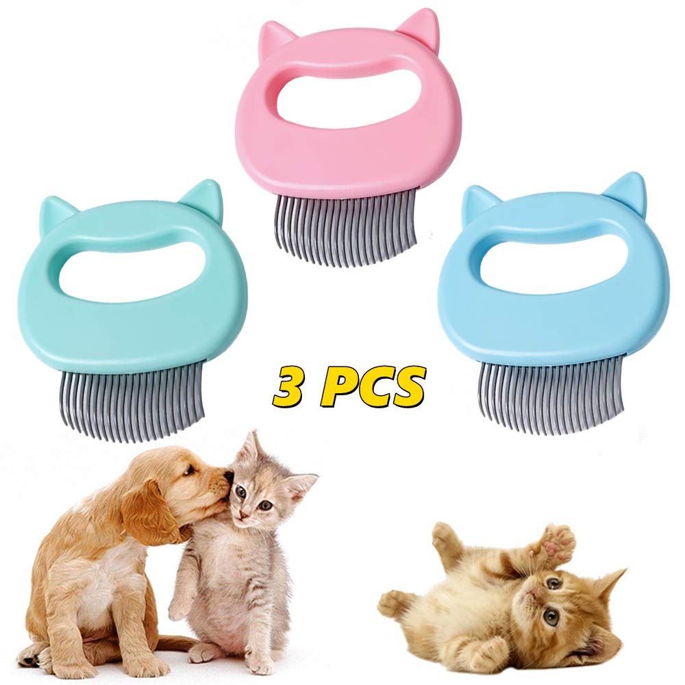 Ameliade cat comb-shell-design for gentle massaging and detangling fur