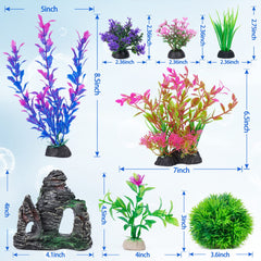 Ameliade small aquarium plant 1 offers soft, lifelike fronds for safe fish hiding.