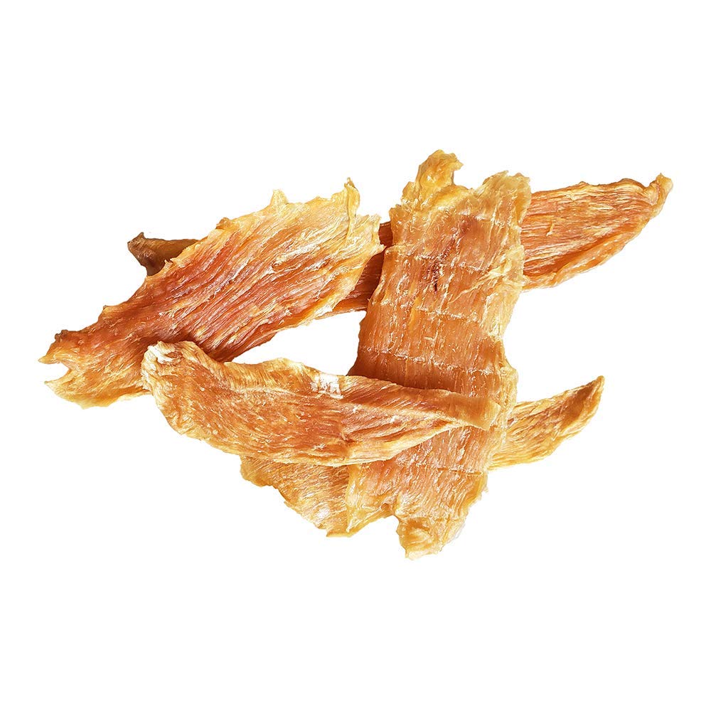 American Paws jerky pieces shown ready to break for small dogs.