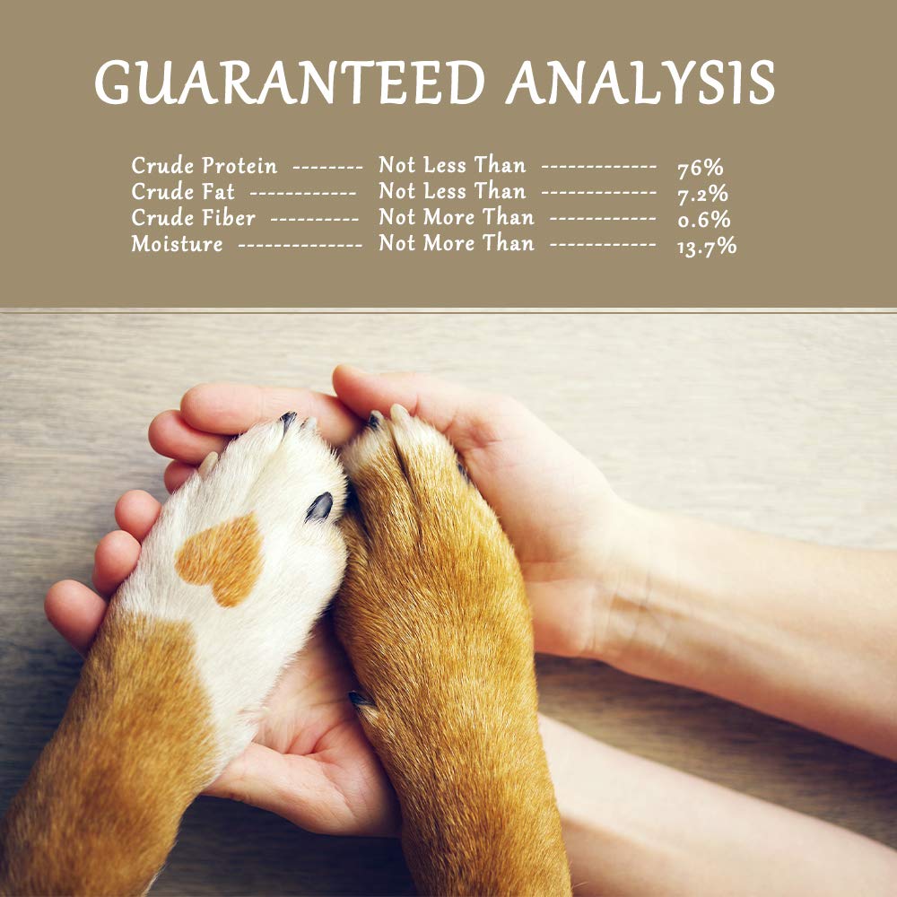 American Paws jerky being sniffed by a dog during training session.